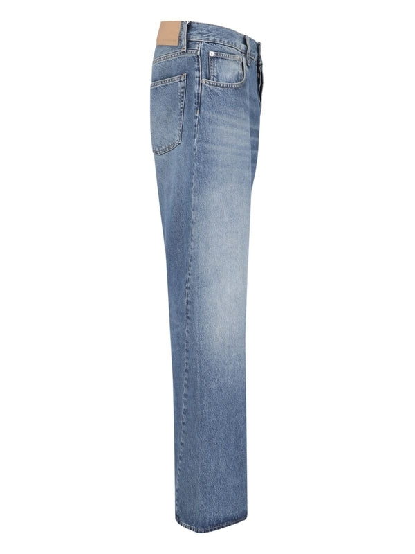 Wide Twist Denim Pants