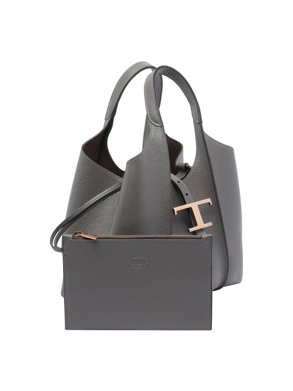 Tod'S Grey Tote Bags