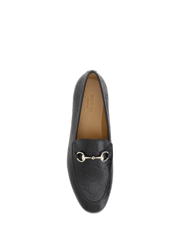 All-Over GG Logo Horsebit Leather Loafers