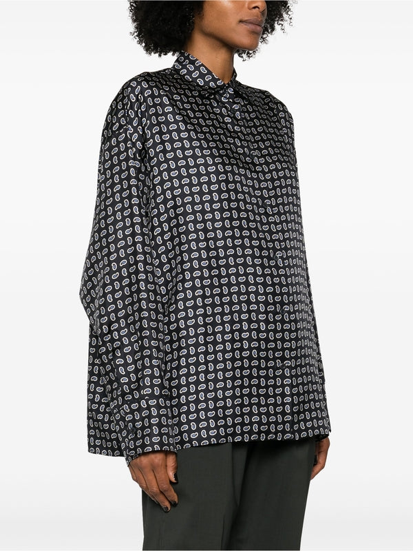 Allover Printed Silk Shirt