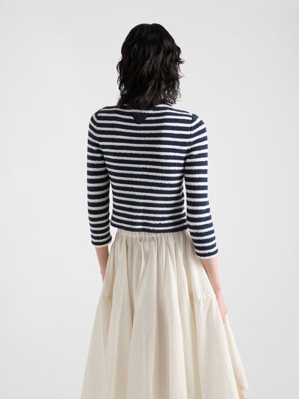Back Triangle Patch Stripe Cardigan