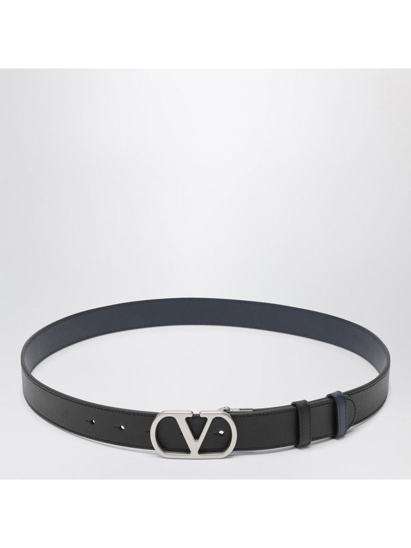 Valentino Black Navy Leather Belts