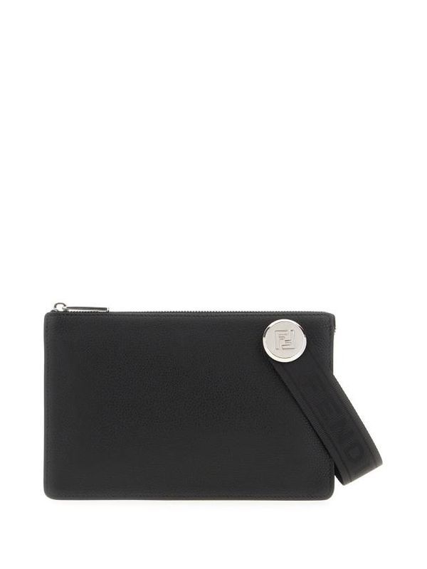 FF Roma Logo Strap Clutch Bag