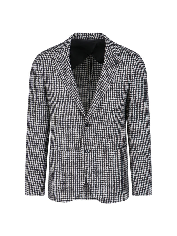 LARDINI - Boutonniere Wool Blend Blazer - Jente