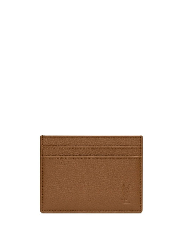 Cassandra Logo Leather Card Wallet