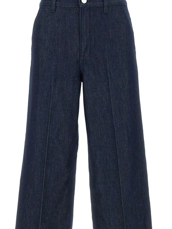 Straight Cotton Denim Pants