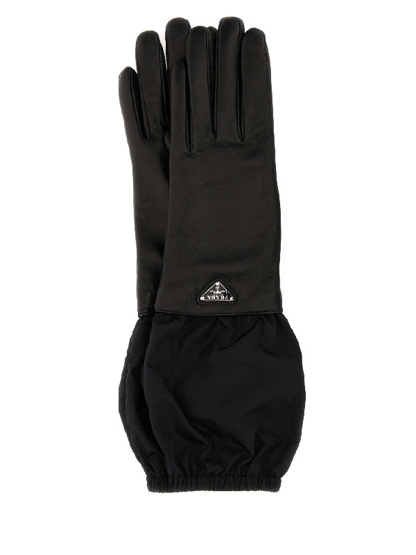 Triangle Logo Lambskin Gloves