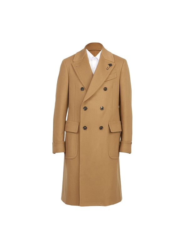 Boutonniere double wool coat