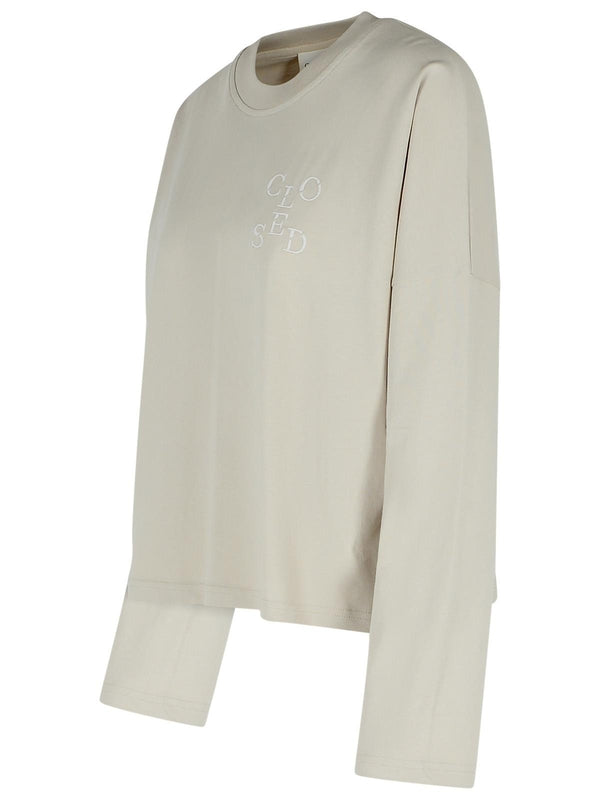 GRAY COTTON SWEATER Long Sleeve