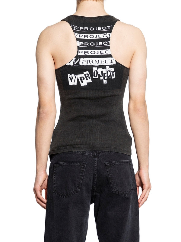 Rock Band Logo Sleeveless Top