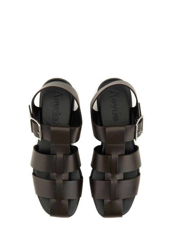 Buckle Leather Sandals