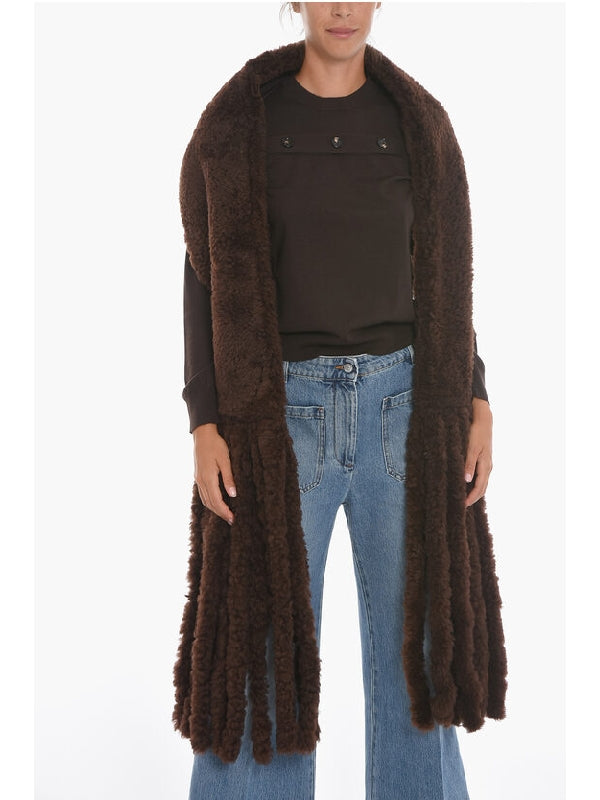 Fringe Shearling Scarf