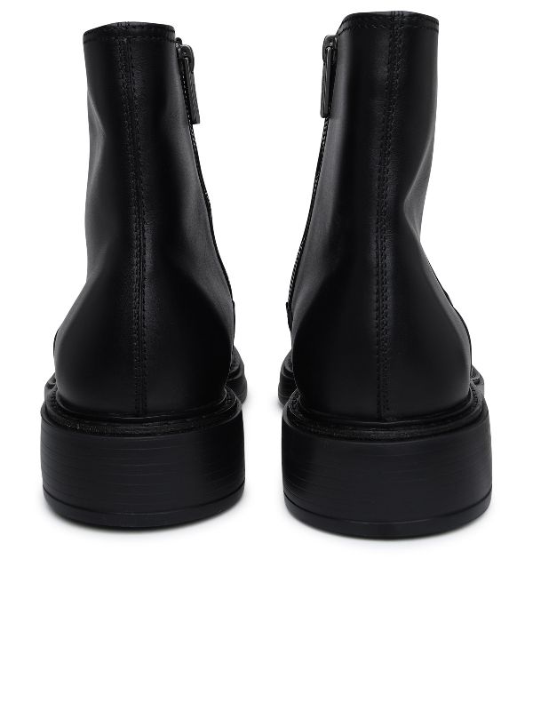 Black Leather Ankle Boots