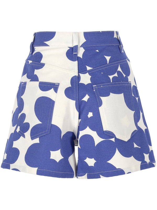 All-Over Flower Printing Shorts