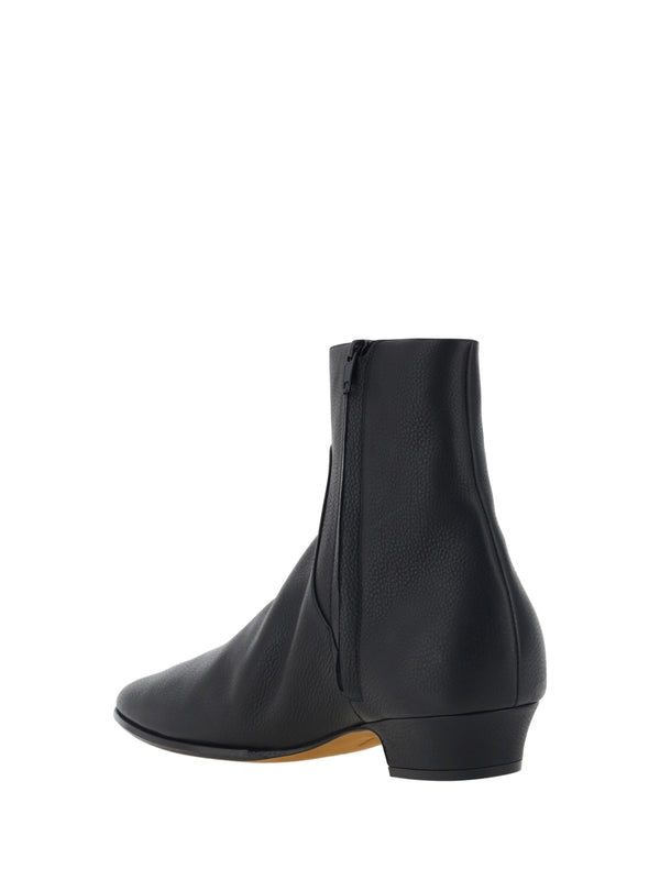 Awer Grain Leather Ankle Boots