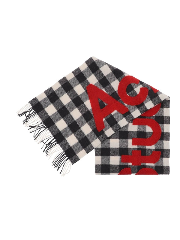 Check Logo Fringe Scarf - Jente