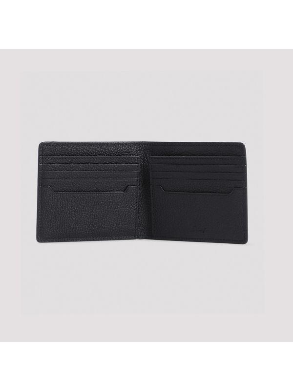 Logo Leather Bi-fold Wallet