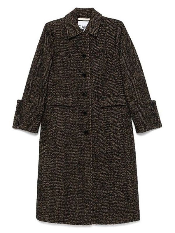 Brown Wool Blend Coat