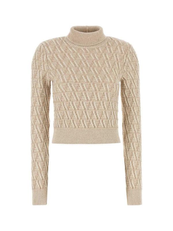 All Over Jacquard Wool Cashmere Knit
