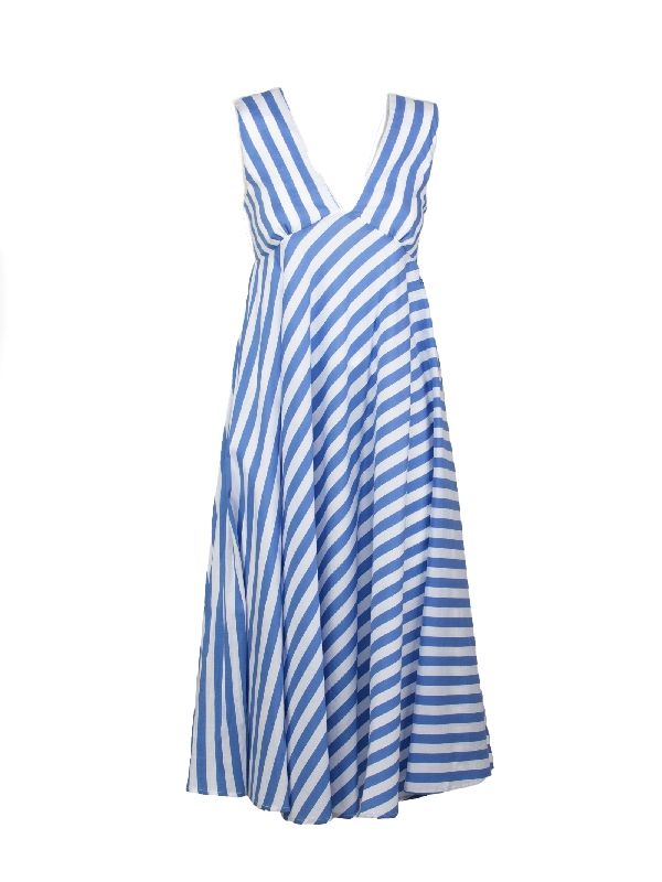 Stripe Cotton Flare Dress