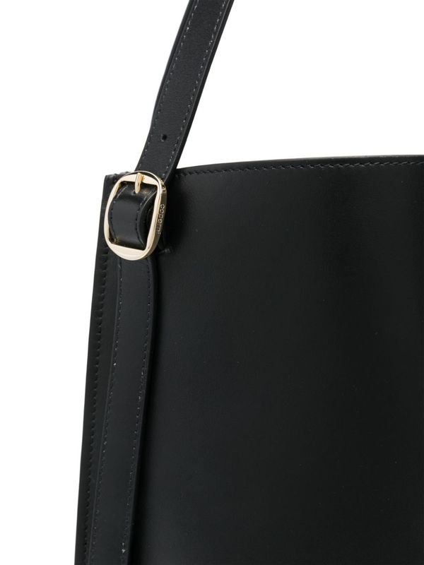 Belt Strap Leather Tote Bag