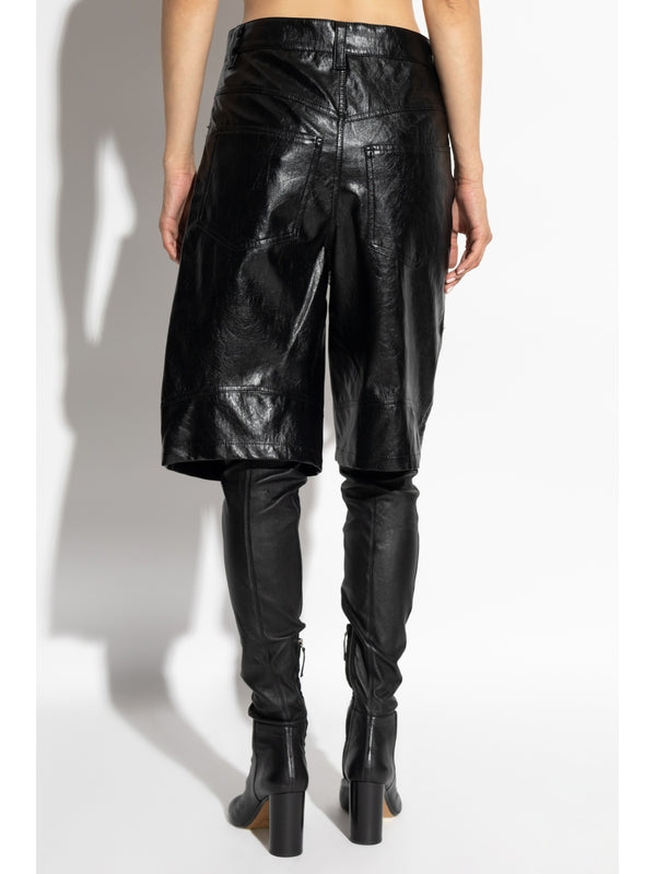 Azilia Fake
  Leather Bermuda Shorts