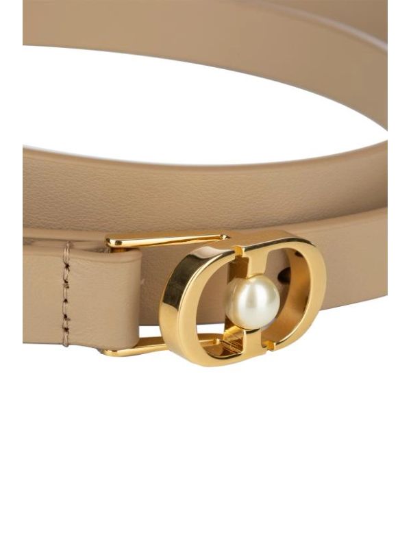 CD Logo Pearl Leather Belt