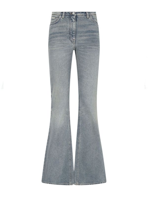 Back Logo Flare Denim Pants