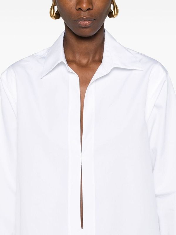 White Cotton Long Shirt