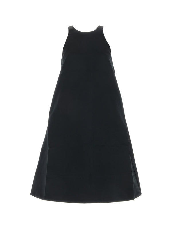 Black Sleeveless Midi Dress