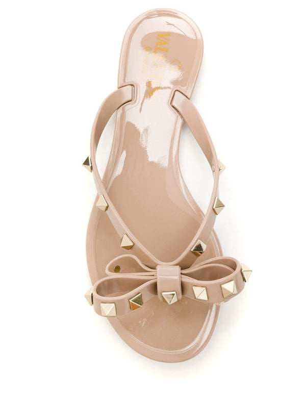 Rockstud Bow Pvc Flip-flops