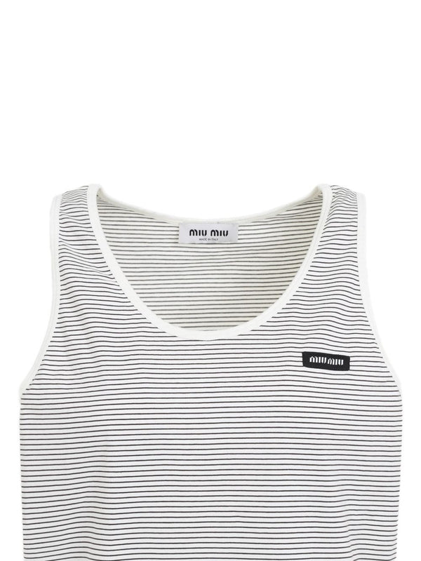 Chest Logo Patch Cotton Sleeveless