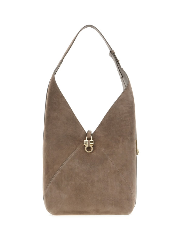 Origami Suede Shoulder Bag