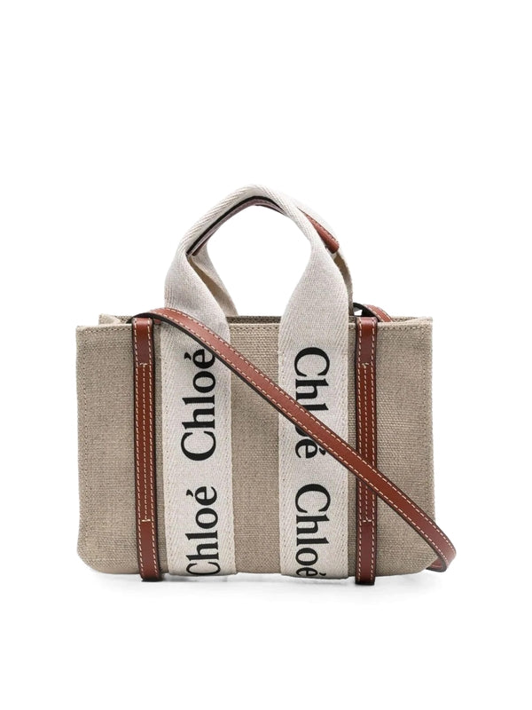 Woody Logo Strap Tote Bag