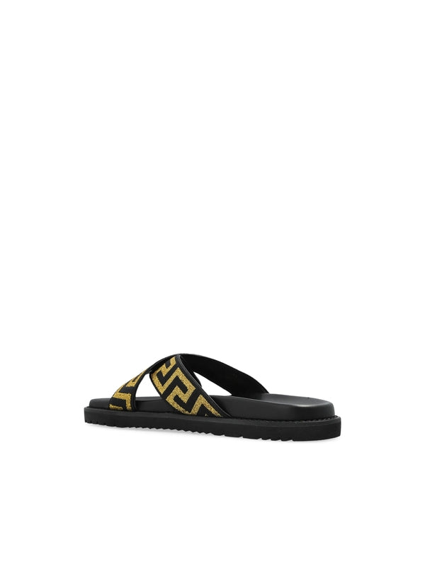 Versace Black Slides