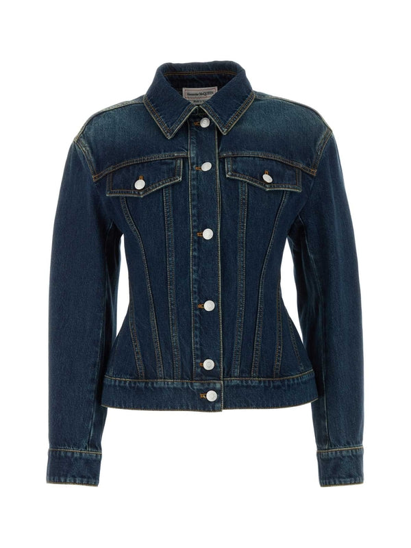 Alexander Mcqueen Navy Trucker