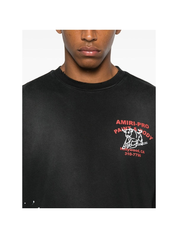 Amiri Black Half Sleeve