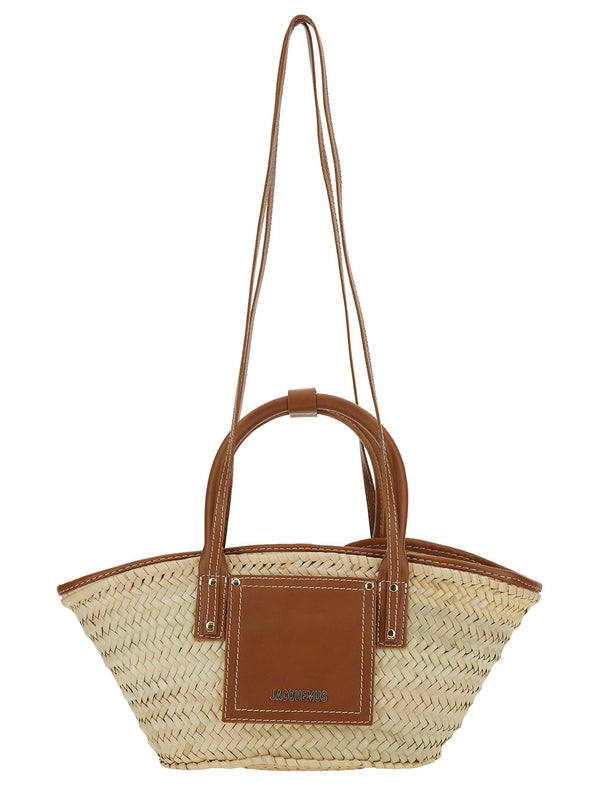 Soli Logo Raffia Tote Bag