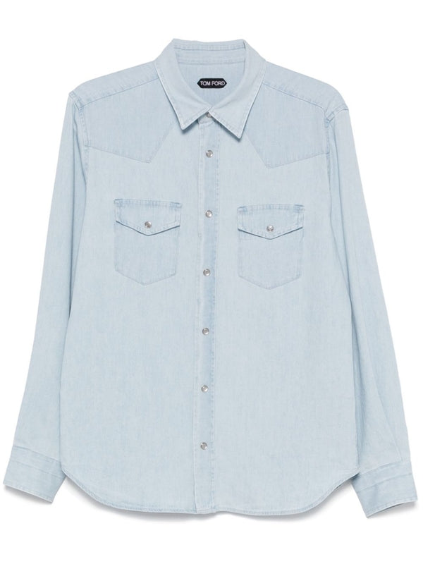 Western Double Pocket Denim Shirt