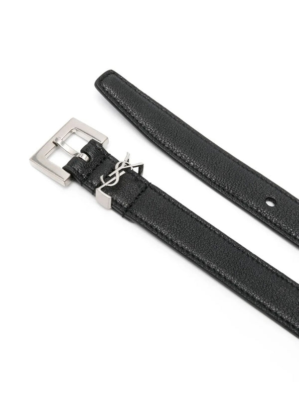 Cassandra Square Buckle Leather Belt