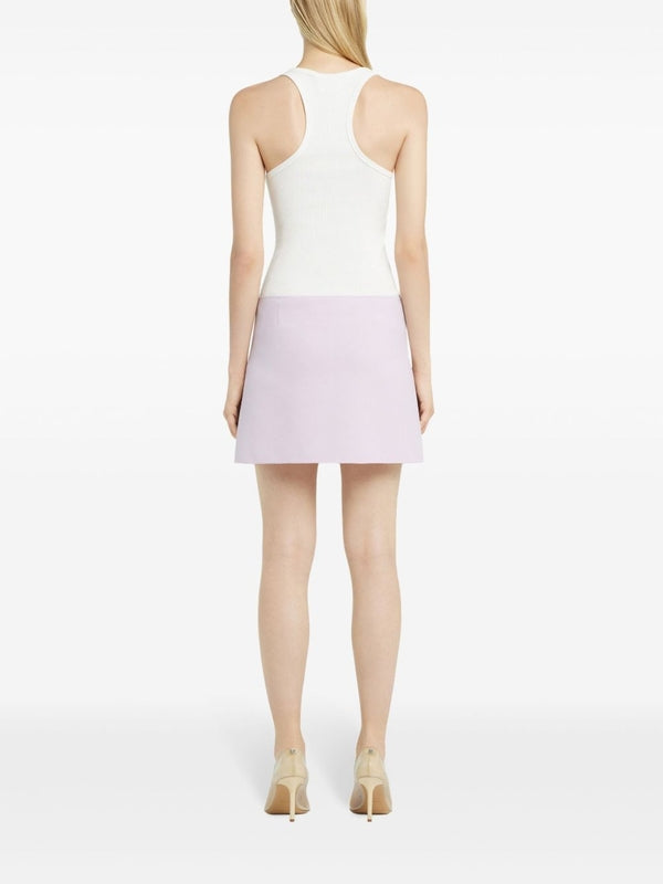 Asymmetrical Button Detail Cotton Sleeveless Top