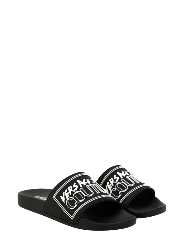 Versace Black Slides