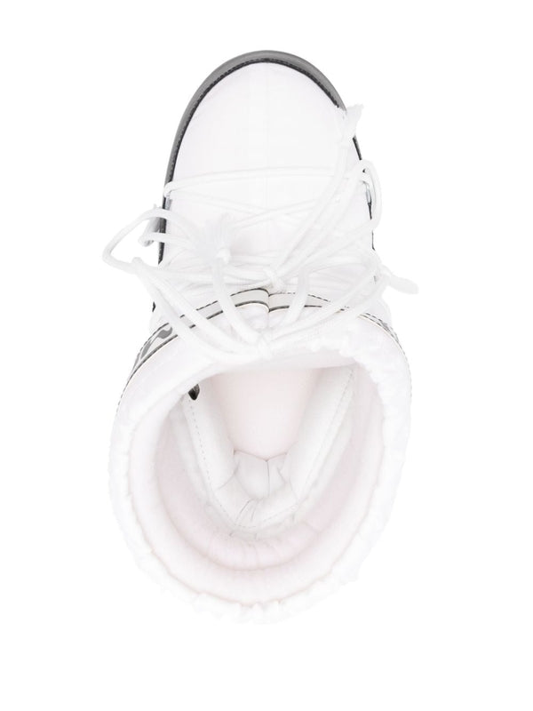 Moonboots Black White Lace-Up Boots