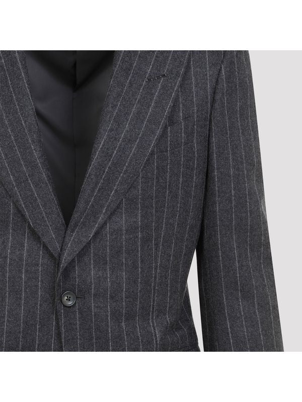 Pinstripe Wool Suit