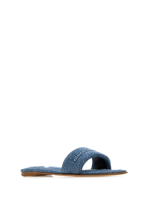 Vy Logo Denim Slides