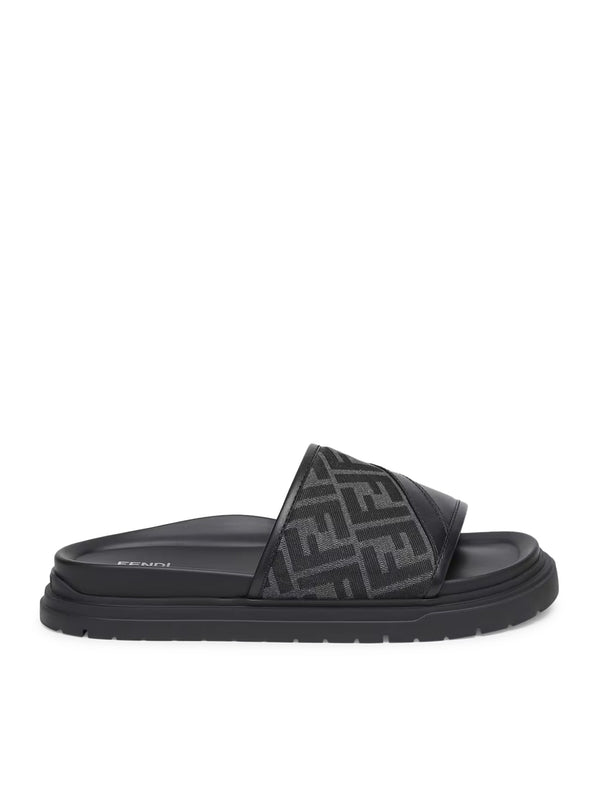 Fendi Black Slides