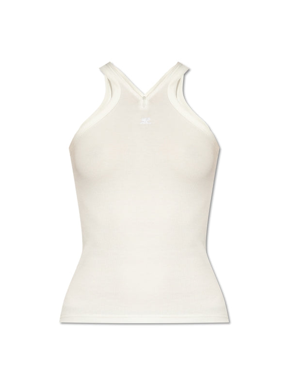 Reedition Zipper Cotton Tank Top