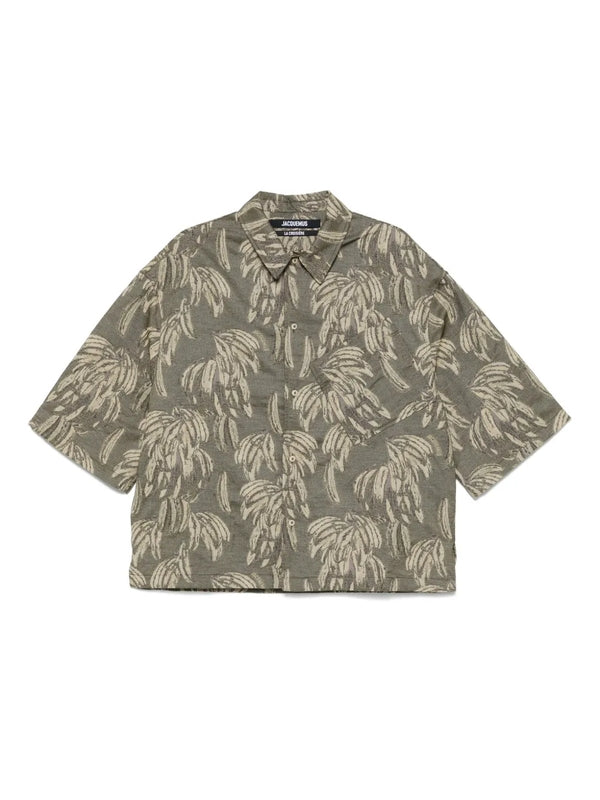 Aloe Printing Cotton Shirt