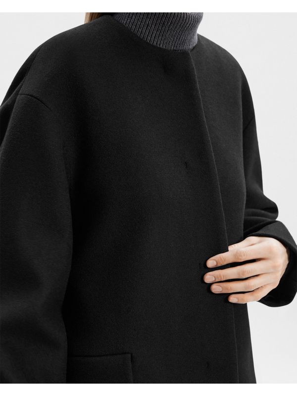 Crewneck Wool Coat