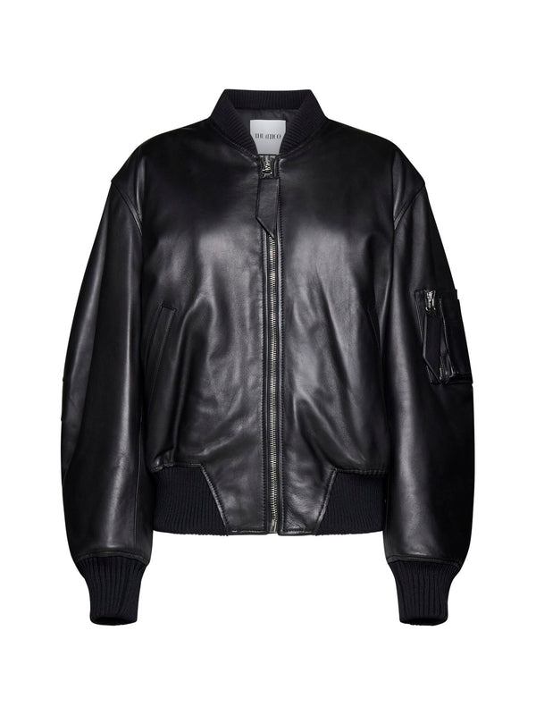 Anja Lambskin Bomber Jacket